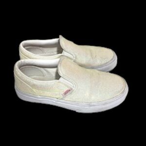 VANS classic slip on canvas shoe UV Glitter size 2.5 kids